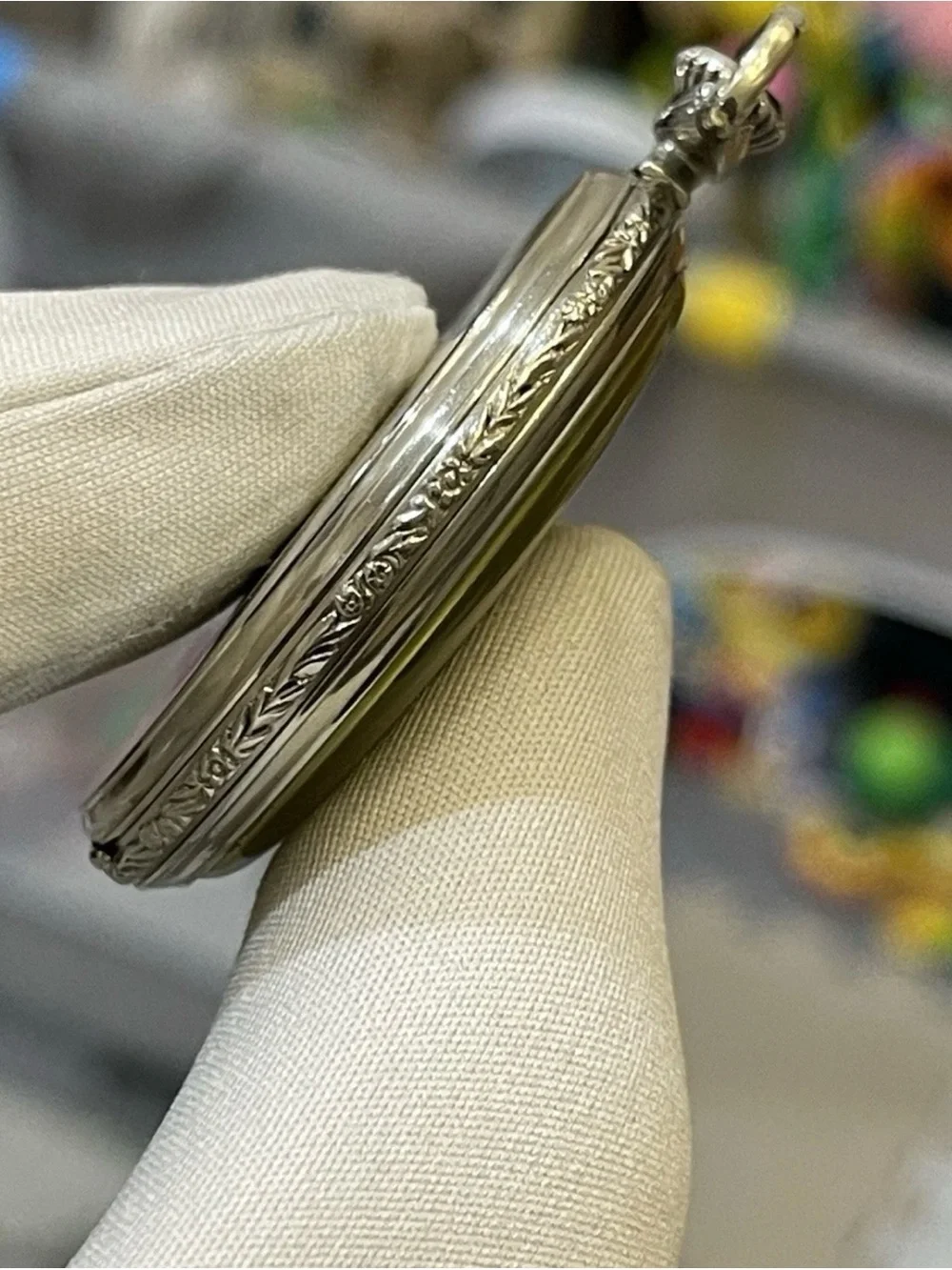 Antique Waltham Colonial Pocket Watch Art Deco Wadsworth 25Y Gold Filled 44mm
